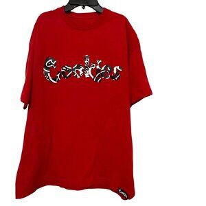 Cookies Red Graphic T-Shirt 100% Cotton XL Printed USA Bold Logo Short Sleeve